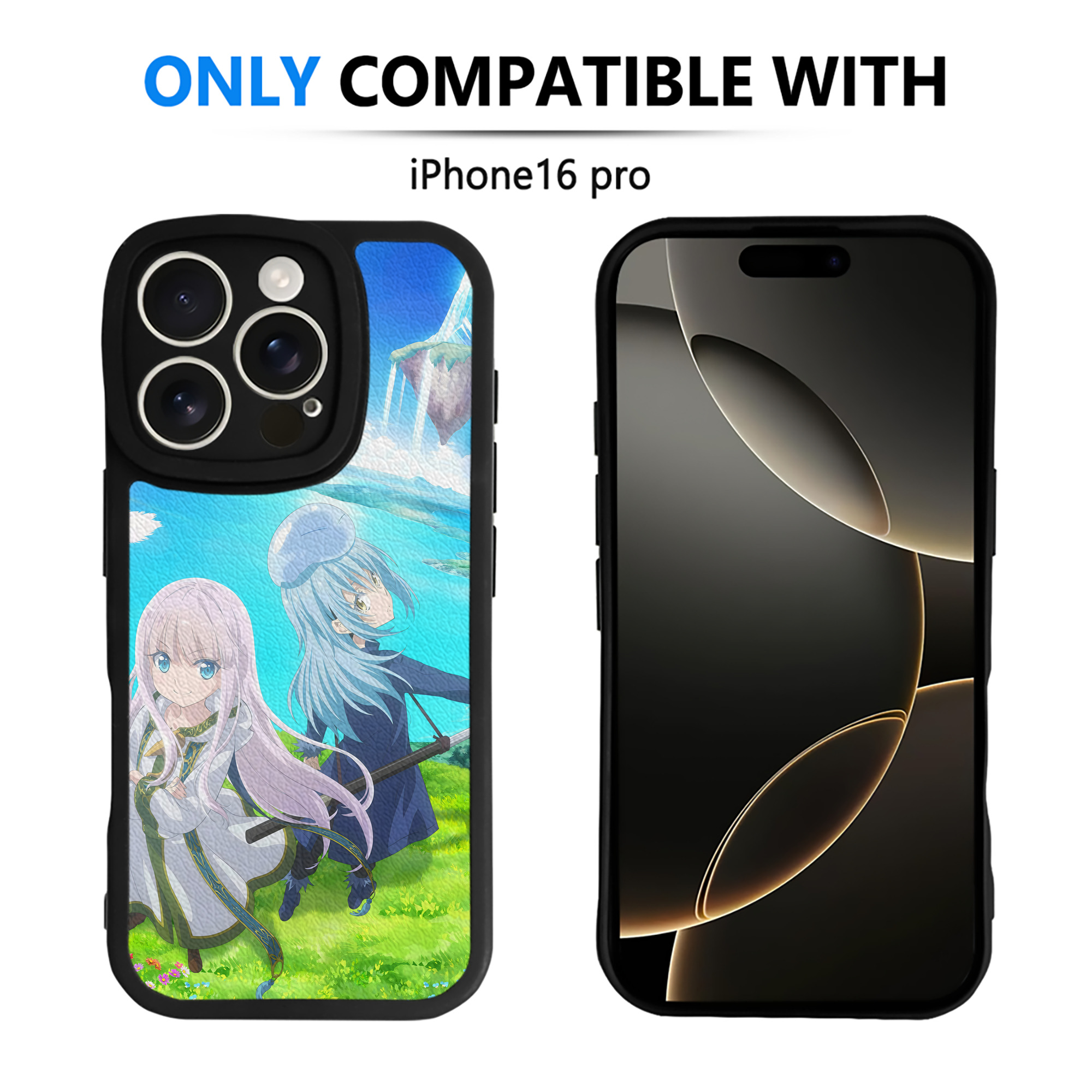 （画像用） 転スラ Regarding Reincarnated to Slime 【iPhone 16シリーズ対応】シリコンスマホケース（レザー調） 材質：シリコン